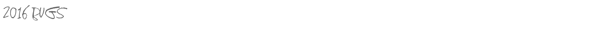 Sample characters 2016 Bugs Font